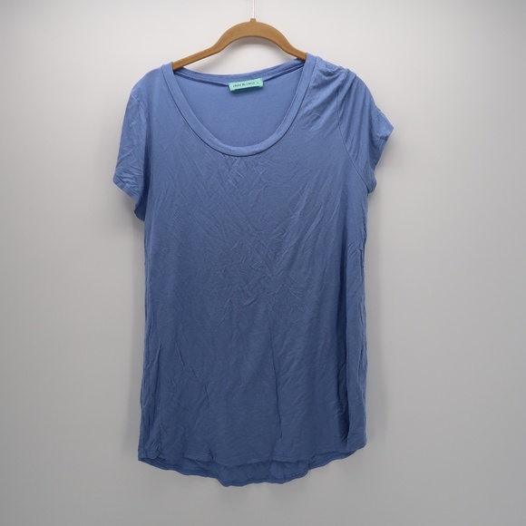 Cris & Carol Short Sleeve Hi-Lo Tee T-Shirt Top - Picture 1 of 5